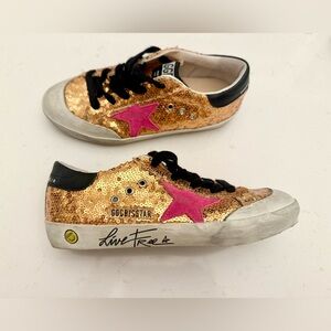 NWOT Golden Goose Superstar Glitter Sneakers 34